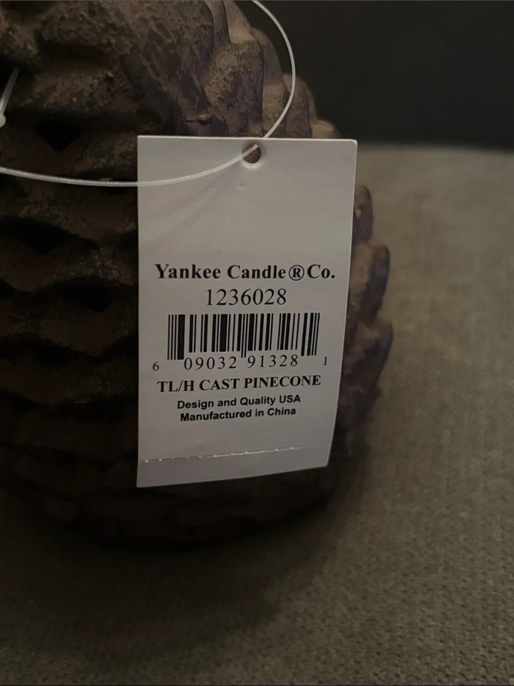 Vintage Yankee Candle Cast Iron Pinecone Tealight Candle Holder Lantern